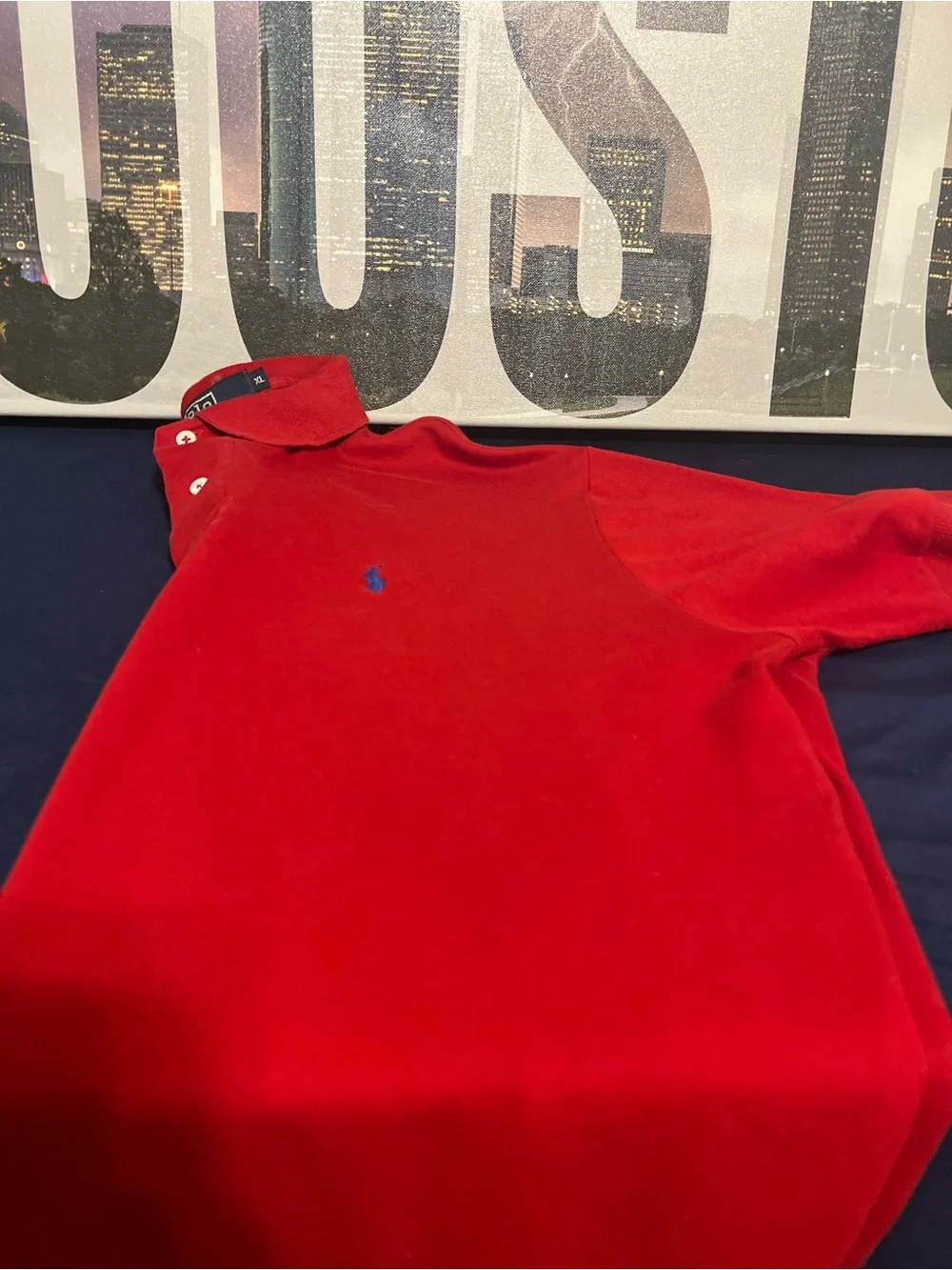 Polo by Ralph Lauren Men’s Red Short-Sleeve Knit Polo with Blue Pony